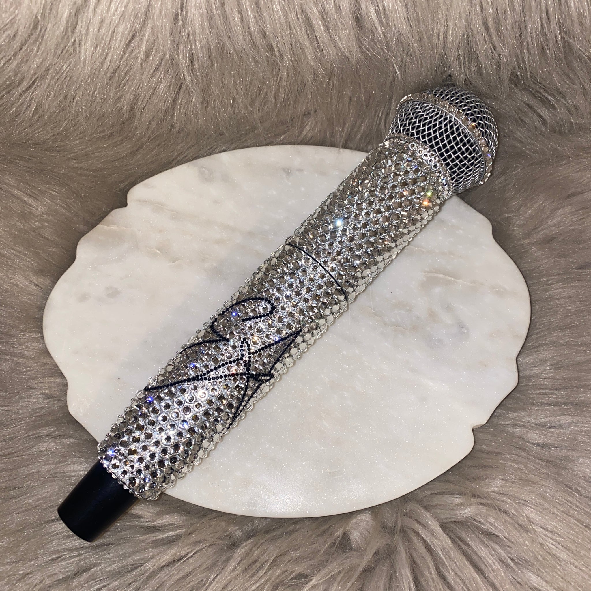 Microphone Sleeve, Hardwire 2 Color, Rhinestone Bling Customized, By  Blingcons 